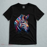 Colorful Zebra Dripping T-Shirt thumb 5