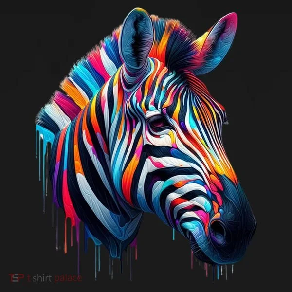 Colorful Zebra Dripping Bucket Hat