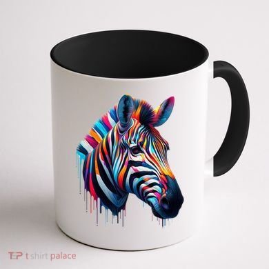 Colorful Zebra Dripping Coffee Mug back