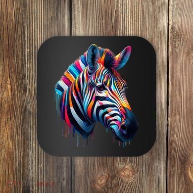 Colorful Zebra Dripping Coaster