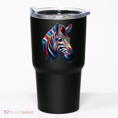 Colorful Zebra Dripping Tumbler