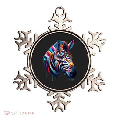Colorful Zebra Dripping Ornament