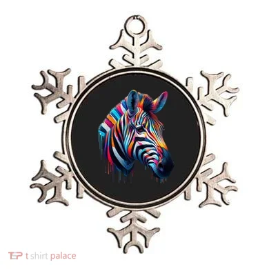 Colorful Zebra Dripping Ornament