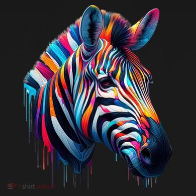 Colorful Zebra Dripping Toddler T-Shirt