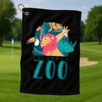 Columbus Zoo Funny Zookeeper Golf Towel thumb 1