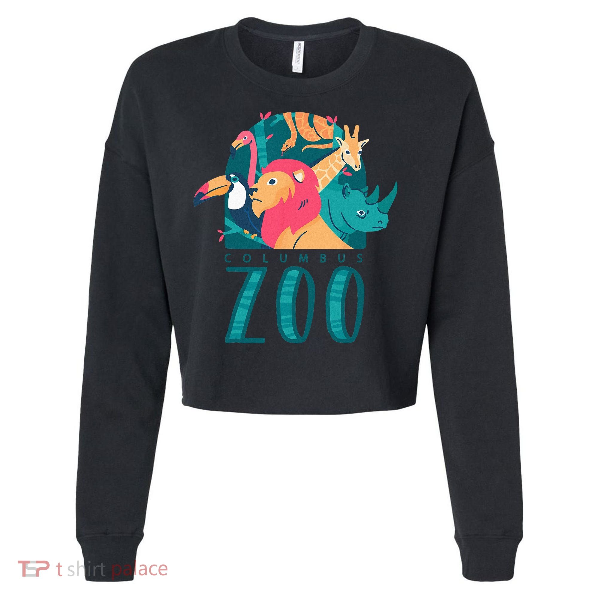 Columbus Zoo Funny Zookeeper Cropped Pullover Crew