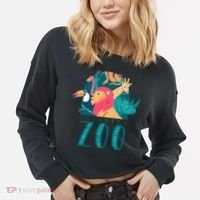 Columbus Zoo Funny Zookeeper Cropped Pullover Crew thumb 2