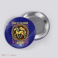 Chinese Zodiac Horse Year 2026 Button thumb 0