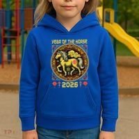 Chinese Zodiac Horse Year 2026 Kids Hoodie thumb 3