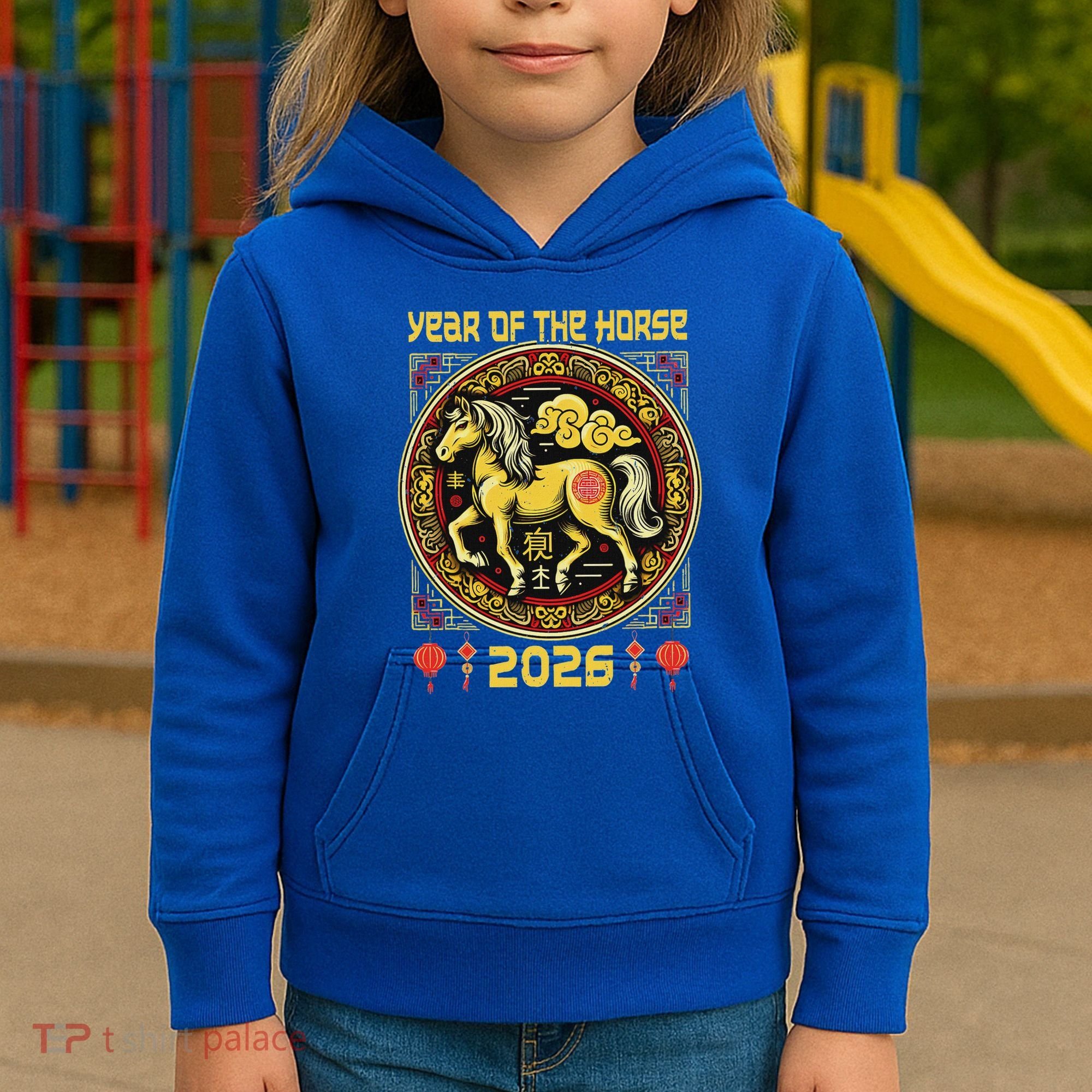 Chinese Zodiac Horse Year 2026 Kids Hoodie