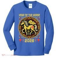 Chinese Zodiac Horse Year 2026 Kids Long Sleeve Shirt thumb 0