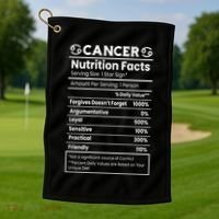 Cancer Zodiac Nutrition Facts Golf Towel thumb 1