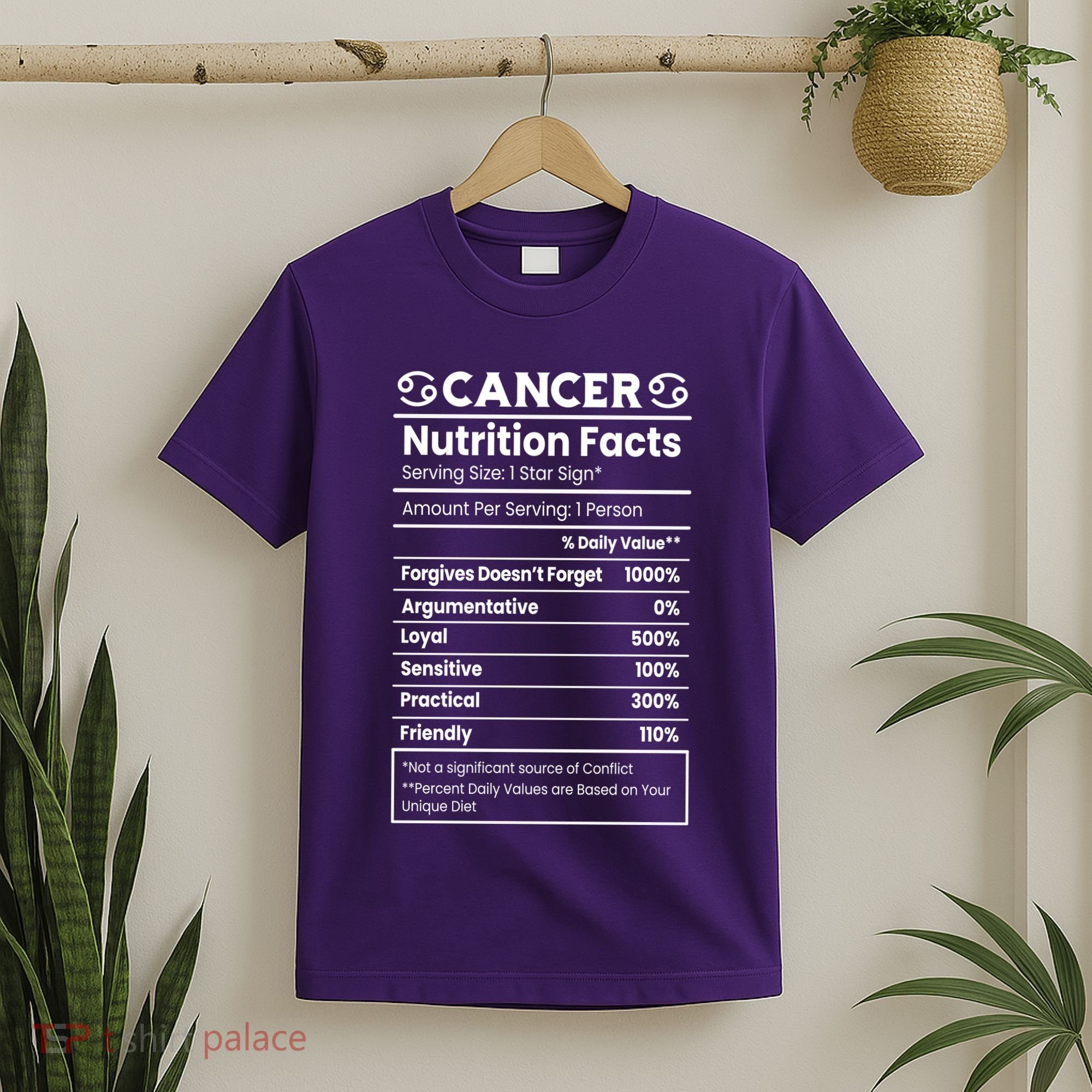 Cancer Zodiac Nutrition Facts T-Shirt