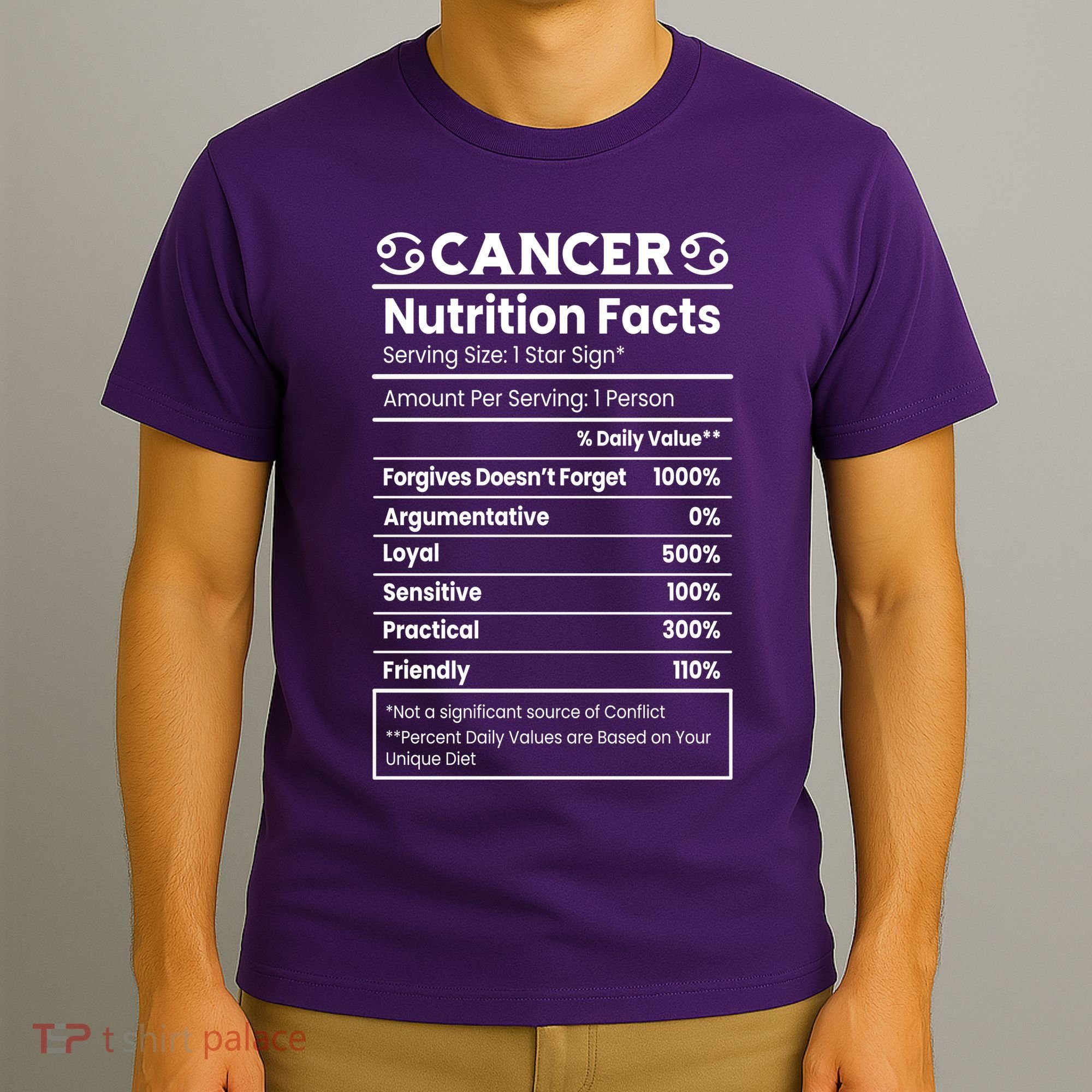 Cancer Zodiac Nutrition Facts T-Shirt