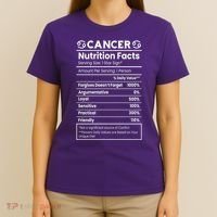 Cancer Zodiac Nutrition Facts T-Shirt thumb 4