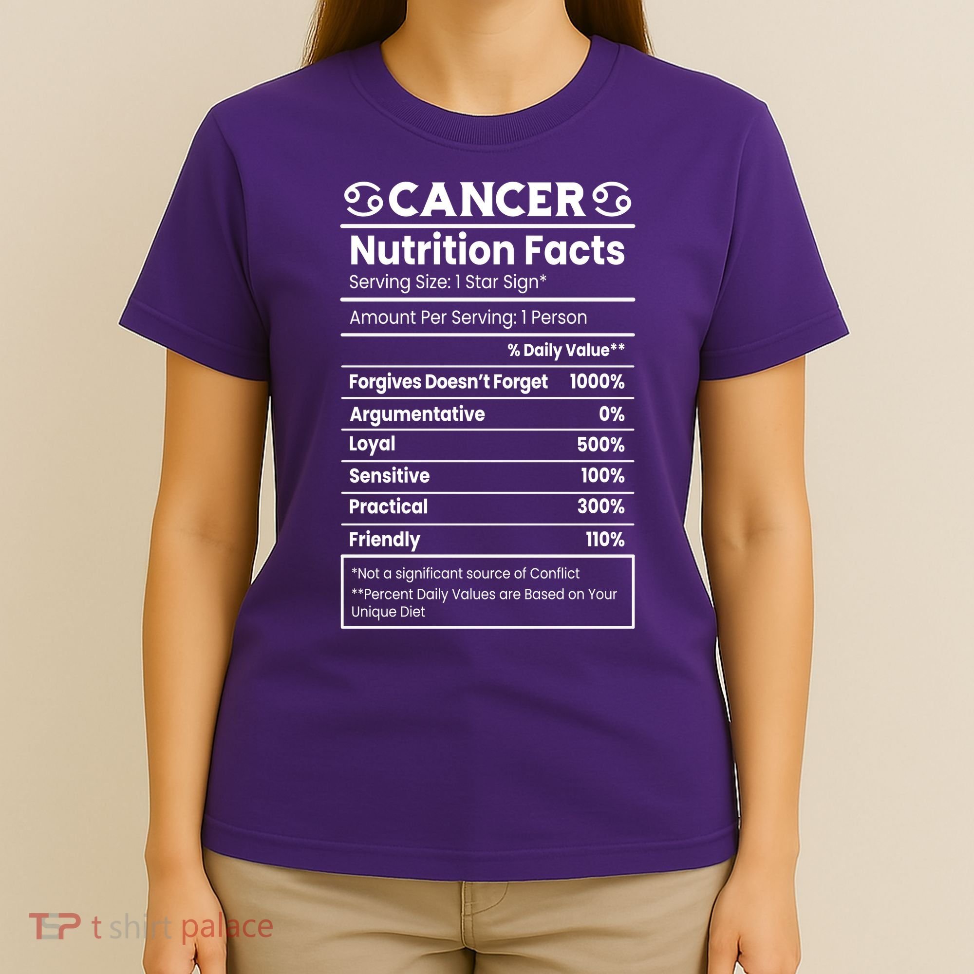 Cancer Zodiac Nutrition Facts T-Shirt