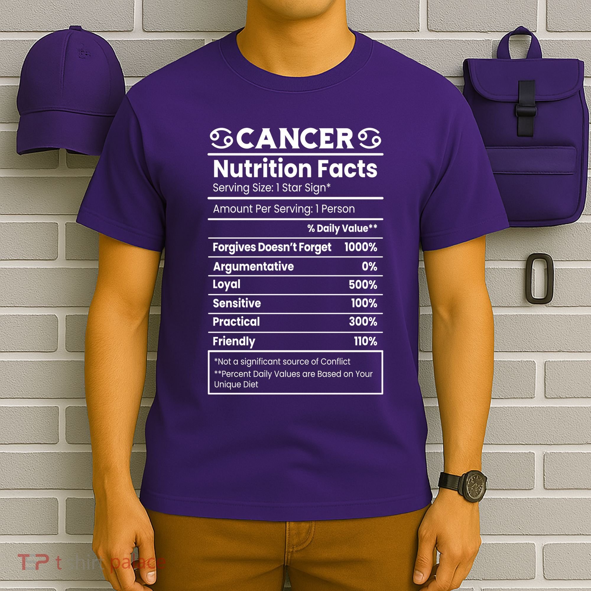 Cancer Zodiac Nutrition Facts T-Shirt