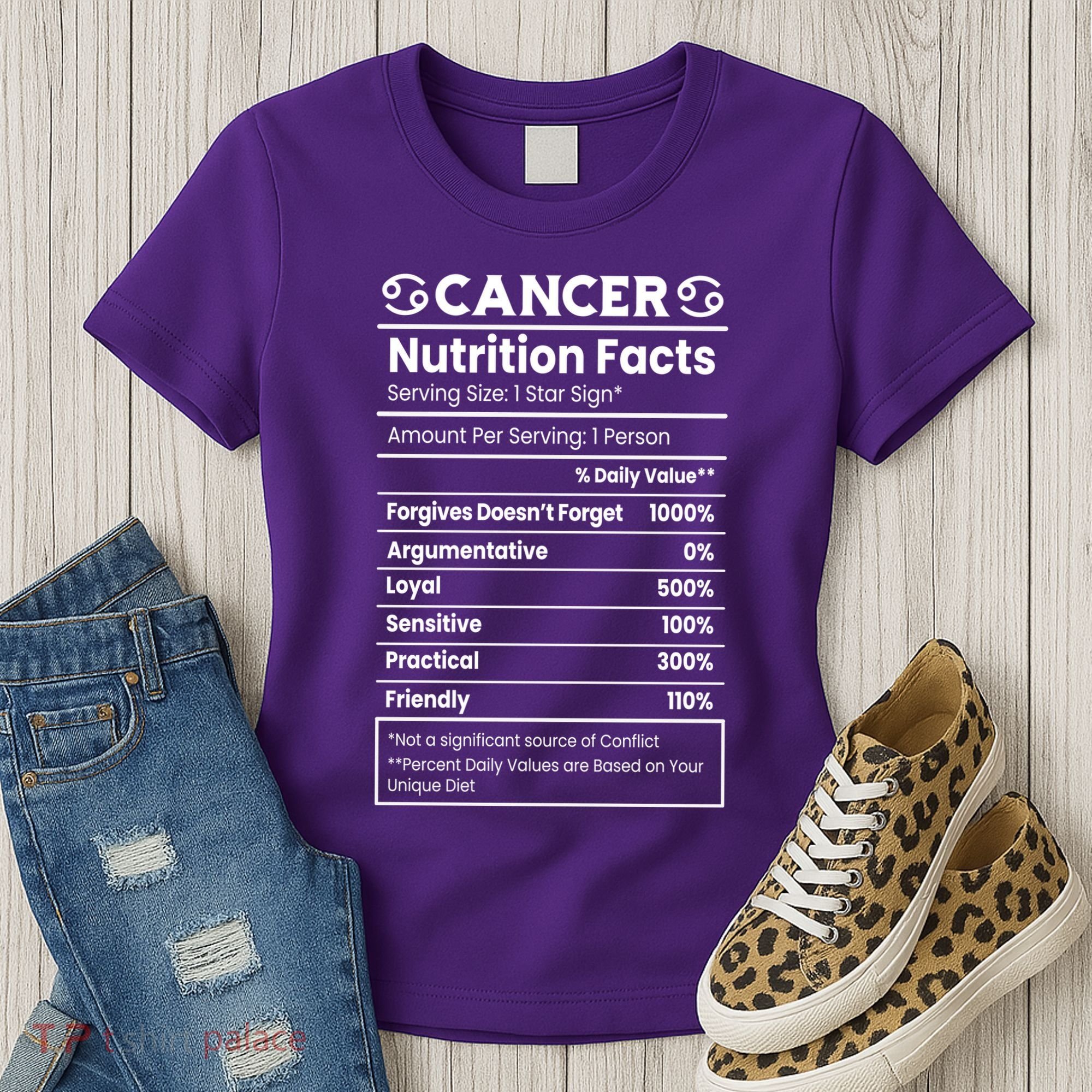 Cancer Zodiac Nutrition Facts Women's T-Shirt