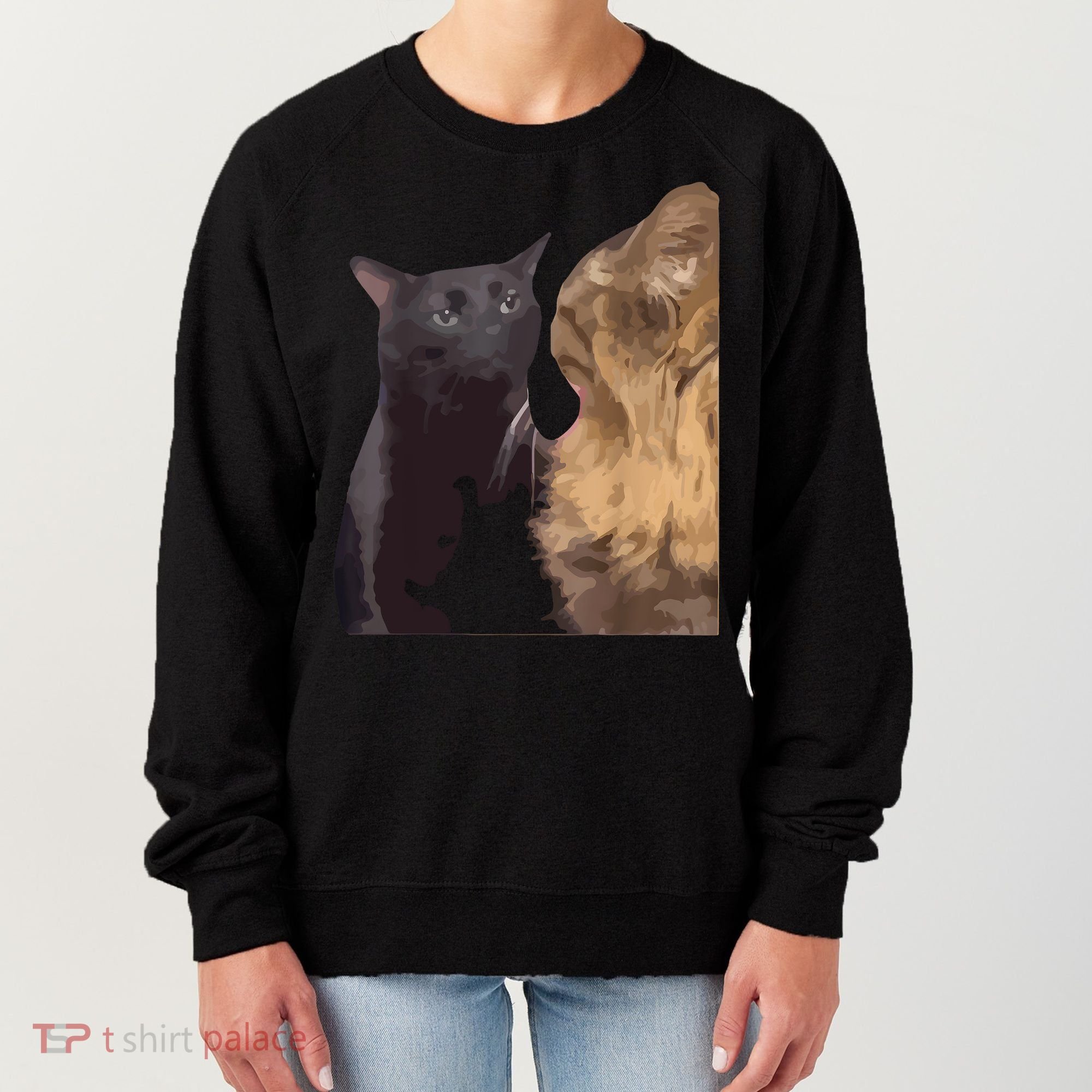 Cat Zoning Out Meme Popular Internet Meme Women's Sweatshirt