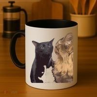 Cat Zoning Out Meme Popular Internet Meme Coffee Mug thumb 4