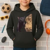 Cat Zoning Out Meme Popular Internet Meme Kids Hoodie thumb 2