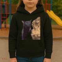 Cat Zoning Out Meme Popular Internet Meme Kids Hoodie thumb 3