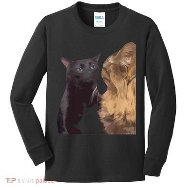 Cat Zoning Out Meme Popular Internet Meme Kids Long Sleeve Shirt