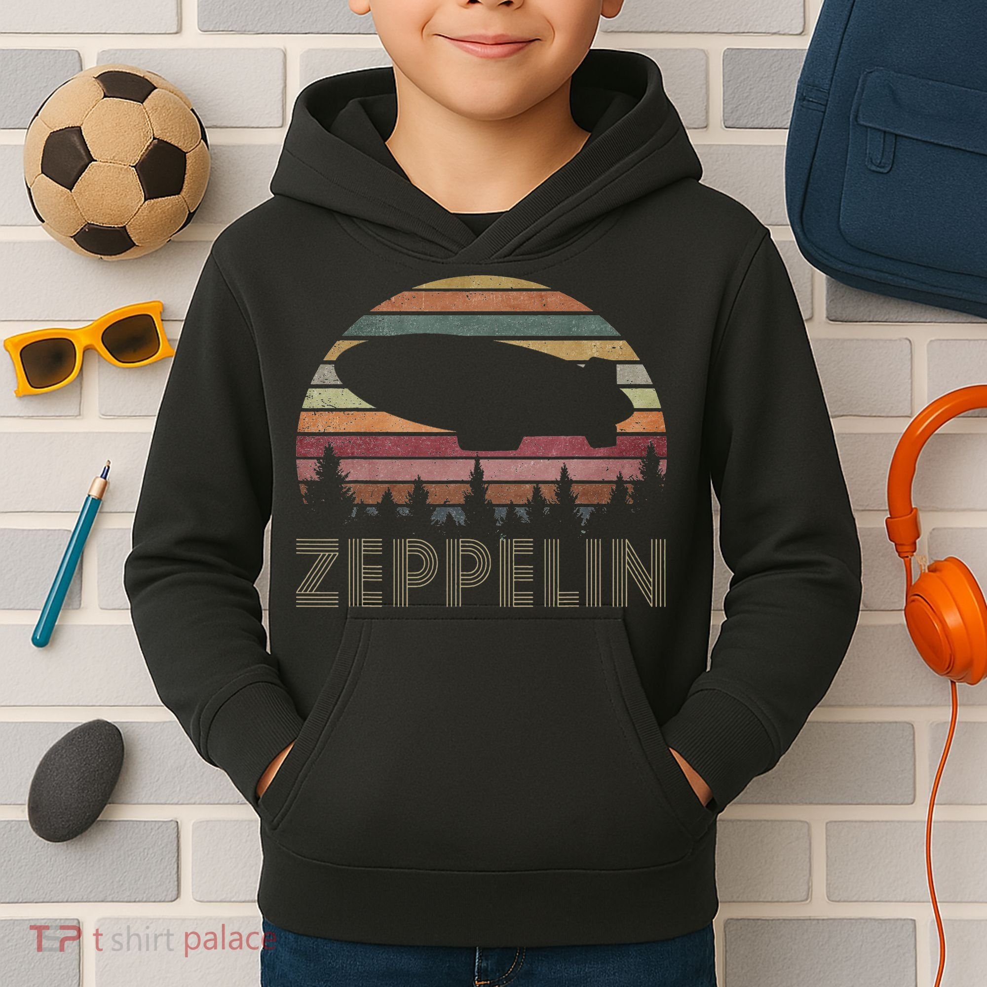 Classic Zeppelin Proud Name Lovers Outfits Airship Last Name Kids Hoodie