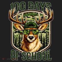 Deer 100 Days Of School Student Teacher 100th Day Women's Sweatshirt thumb 2