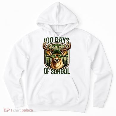 Deer 100 Days Of School Student Teacher 100th Day Hoodie
