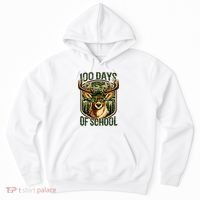 Deer 100 Days Of School Student Teacher 100th Day Hoodie thumb 0