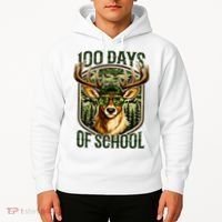Deer 100 Days Of School Student Teacher 100th Day Hoodie thumb 2