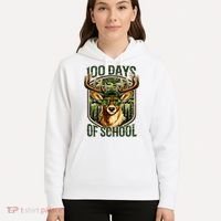 Deer 100 Days Of School Student Teacher 100th Day Hoodie thumb 5