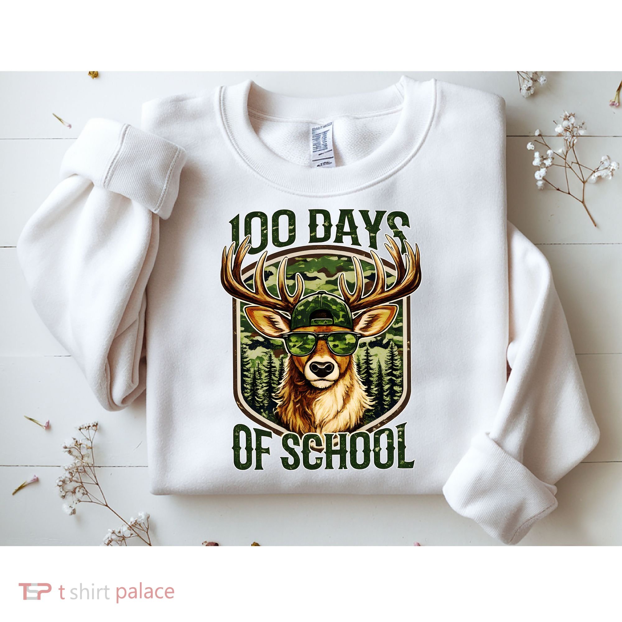 Deer 100 Days Of School Student Teacher 100th Day Sweatshirt
