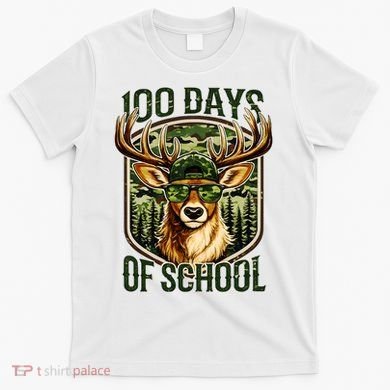 Deer 100 Days Of School Student Teacher 100th Day T-Shirt