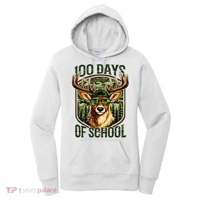 Deer 100 Days Of School Student Teacher 100th Day Women's Hoodie