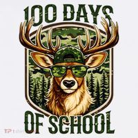 Deer 100 Days Of School Student Teacher 100th Day Women's Hoodie thumb 2