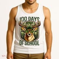 Deer 100 Days Of School Student Teacher 100th Day Tank Top thumb 3