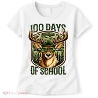 Deer 100 Days Of School Student Teacher 100th Day Women's T-Shirt thumb 0