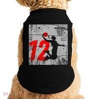 Distressed 12 Year Old 12th Basketball Birthday Slam Dunk Doggie Tank thumb 0