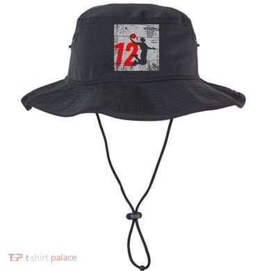 Distressed 12 Year Old 12th Basketball Birthday Slam Dunk Bucket Hat