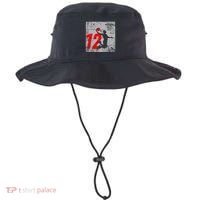 Distressed 12 Year Old 12th Basketball Birthday Slam Dunk Bucket Hat thumb 0