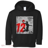 Distressed 12 Year Old 12th Basketball Birthday Slam Dunk Toddler Hoodie thumb 0
