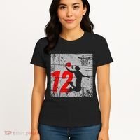Distressed 12 Year Old 12th Basketball Birthday Slam Dunk Women's T-Shirt thumb 4