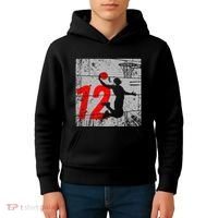 Distressed 12 Year Old 12th Basketball Birthday Slam Dunk Kids Hoodie thumb 4