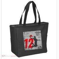 Distressed 12 Year Old 12th Basketball Birthday Slam Dunk Tote Bag thumb 2