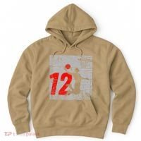 Distressed 12 Year Old 12th Basketball Birthday Slam Dunk Hoodie thumb 0