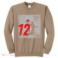 Distressed 12 Year Old 12th Basketball Birthday Slam Dunk Sweatshirt thumb 0