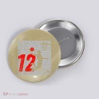 Distressed 12 Year Old 12th Basketball Birthday Slam Dunk Button thumb 0