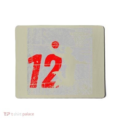 Distressed 12 Year Old 12th Basketball Birthday Slam Dunk Mousepad